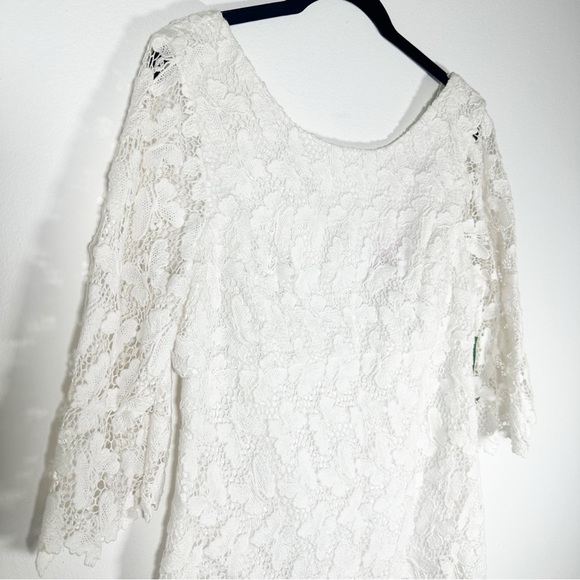 Lilly Pulitzer Shayna Classic White Papillon Butterfly Lace Shift Dress 8 - Picture 6 of 11